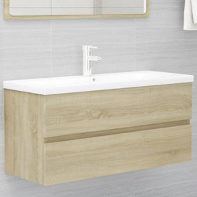 Berkfield Sink Cabinet Sonoma Oak 100x38.5x45 cm Engineered Wood