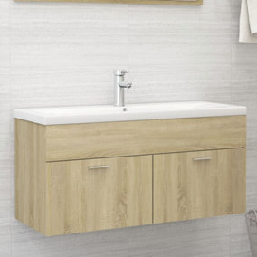 Berkfield Sink Cabinet Sonoma Oak 100x38.5x46 cm Engineered Wood