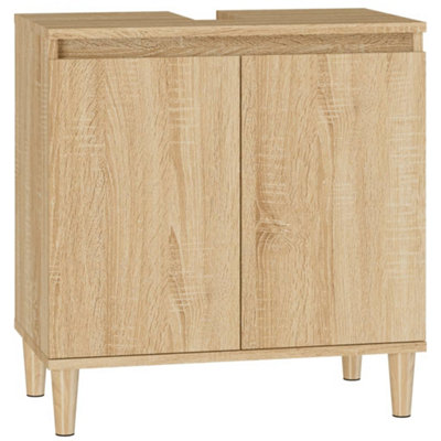 Berkfield Sink Cabinet Sonoma Oak 58x33x60 cm Engineered Wood