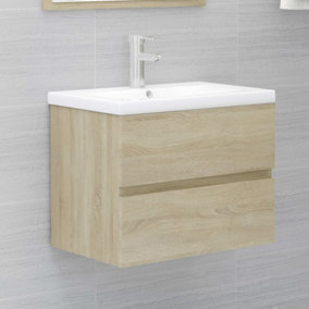 Berkfield Sink Cabinet Sonoma Oak 60x38.5x45 cm Engineered Wood