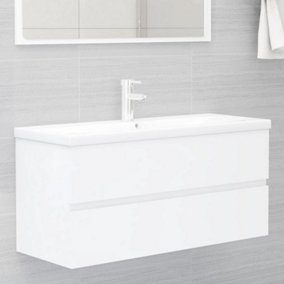 Berkfield Sink Cabinet White 100x38.5x45 cm Engineered Wood
