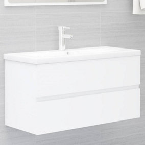 Berkfield Sink Cabinet White 90x38.5x45 cm Engineered Wood