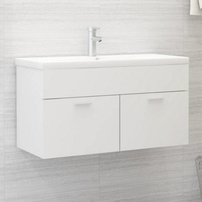 Berkfield Sink Cabinet White 90x38.5x46 cm Engineered Wood