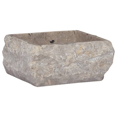 Berkfield Sink Grey 30x30x13 cm Marble