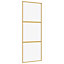 Berkfield Sliding Door Gold 76x205 cm Clear ESG Glass and Aluminium