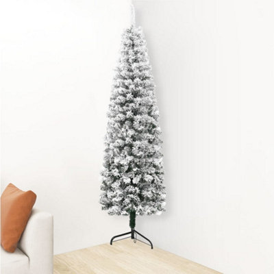 Berkfield Slim Artificial Half Christmas Tree with Flocked Snow 150 cm - 3