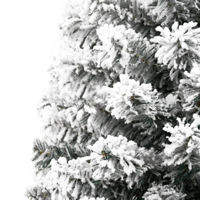 Berkfield Slim Artificial Half Christmas Tree with Flocked Snow 150 cm - 5