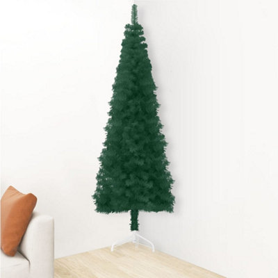 Berkfield Slim Artificial Half Christmas Tree with Stand Green 150 cm