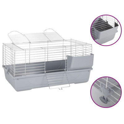 Berkfield Small Animal Cage Grey 80x45x39 cm Polypropylene and Metal Price Comparisons | Compare The Build