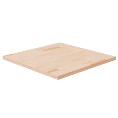 Berkfield Square Table Top 60x60x2.5 cm Untreated Solid Wood Oak
