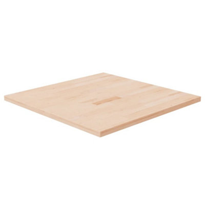 Berkfield Square Table Top 70x70x2.5 cm Untreated Solid Wood Oak