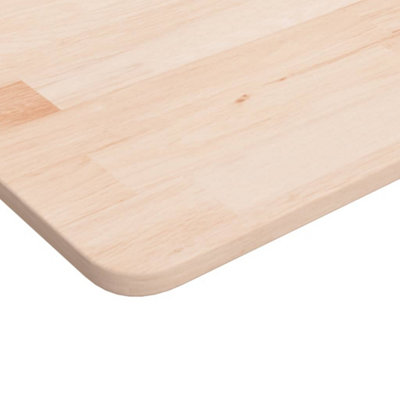 Berkfield Square Table Top 90x90x1.5 cm Untreated Solid Wood Oak