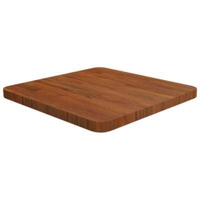 Berkfield Square Table Top Dark Brown 40x40x2.5cm Treated Solid Wood Oak