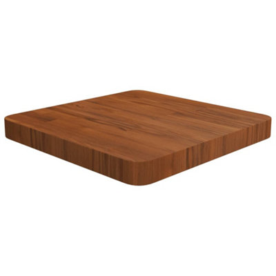 Berkfield Square Table Top Dark Brown 40x40x4cm Treated Solid Wood Oak
