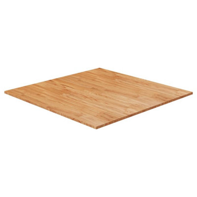 Berkfield Square Table Top Light Brown 90x90x2.5cm Treated Solid Wood Oak