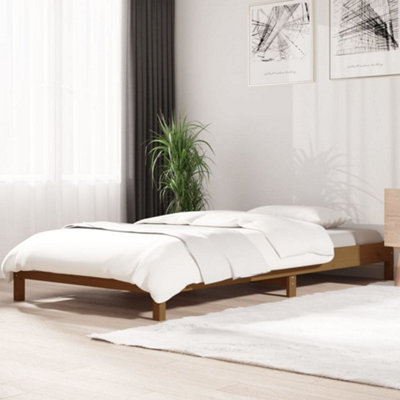 Berkfield Stack Bed Honey Brown 75x190 cm Solid Wood Pine | DIY at B&Q