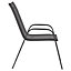 Berkfield Stackable Garden Chairs 2 pcs Grey Textilene Fabric