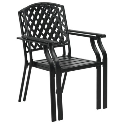 Stackable steel patio deals chairs