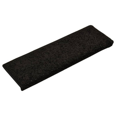 Berkfield Stair Mats 10 pcs 65x25 cm Black