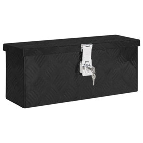 Berkfield Storage Box Black 50x20.5x15 cm Aluminium