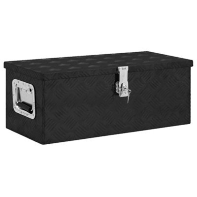 Berkfield Storage Box Black 70x31x27 cm Aluminium