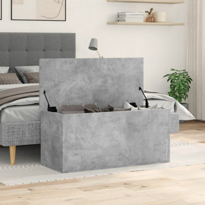 Berkfield Storage Box Concrete Grey 100x42x46 cm Engineered Wood