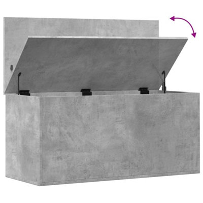 Berkfield Storage Box Concrete Grey 100x42x46 cm Engineered Wood