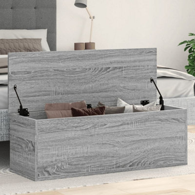 Berkfield Storage Box Grey Sonoma 102x35x35 cm Engineered Wood
