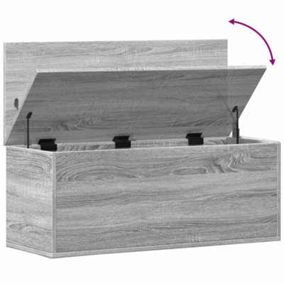 Berkfield Storage Box Grey Sonoma 90x35x35 cm Engineered Wood