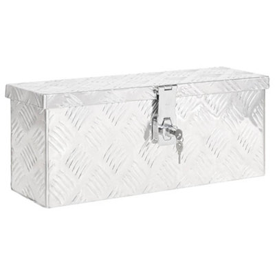 Berkfield Storage Box Silver 50x20.5x15 cm Aluminium