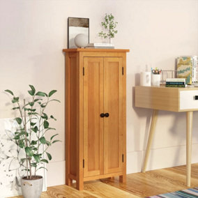 Berkfield Storage Cabinet 50x22x110 cm Solid Oak Wood