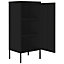 Berkfield Storage Cabinet Black 42.5x35x101.5 cm Steel