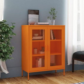 Berkfield Storage Cabinet Orange 80x35x101.5 cm Steel