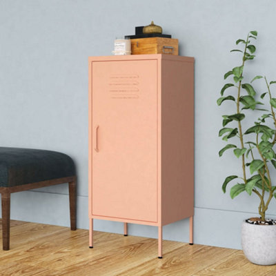 Berkfield Storage Cabinet Pink 42.5x35x101.5 cm Steel | DIY at B&Q