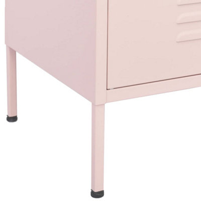 Berkfield Storage Cabinet Pink 80x35x101.5 cm Steel