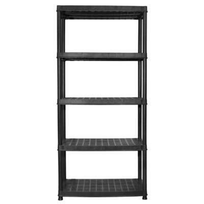 Berkfield Storage Shelf 5-Tier Black 91.5x45.7x185 cm Plastic