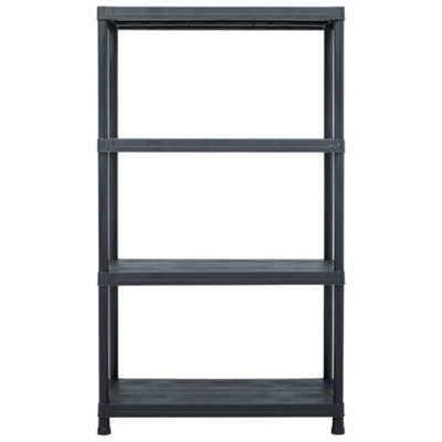 Berkfield Storage Shelf Rack Black 200 kg 80x40x138 cm Plastic