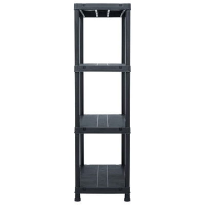 Berkfield Storage Shelf Rack Black 200 kg 80x40x138 cm Plastic