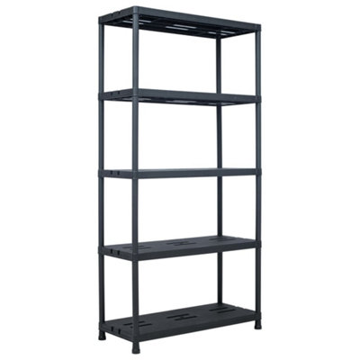 Berkfield Storage Shelf Rack Black 260 kg 90x40x180 cm Plastic