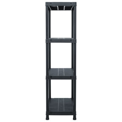 Berkfield Storage Shelf Racks 5 pcs Black 60x30x138 cm Plastic