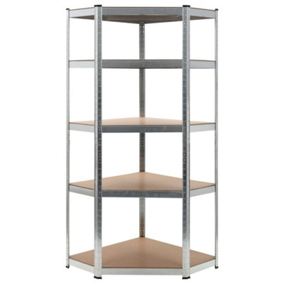 Berkfield Storage Shelf Silver 75x75x180 cm Steel and MDF