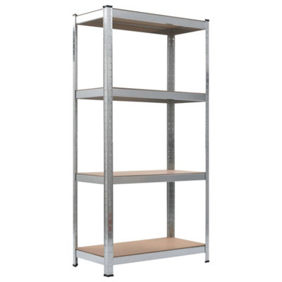 Berkfield Storage Shelves 2 pcs Silver 80x40x160 cm Steel and MDF