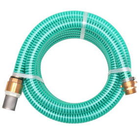 Berkfield Suction Hose with Brass Connectors 10 m 25 mm Green