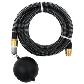 Berkfield Suction Hose with Brass Connectors 20 m 25 mm Black