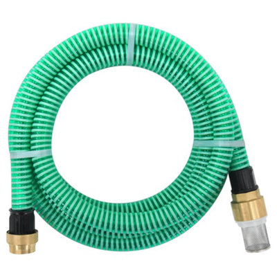 Berkfield Suction Hose with Brass Connectors 20 m 25 mm Green