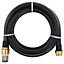 Berkfield Suction Hose with Brass Connectors 5 m 25 mm Black