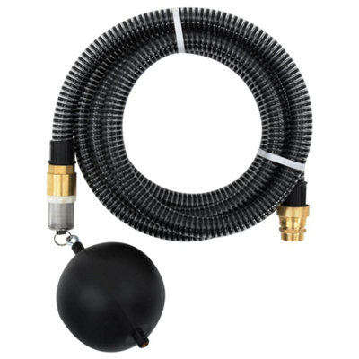 Berkfield Suction Hose with Brass Connectors 7 m 25 mm Black