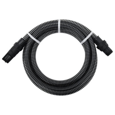 Berkfield Suction Hose with PVC Connectors 10 m 22 mm Black