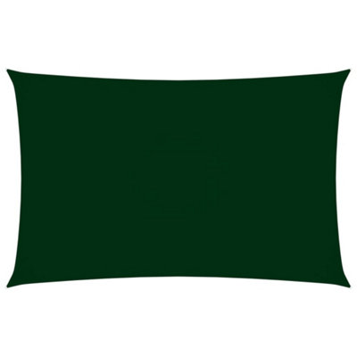 Berkfield Sunshade Sail Oxford Fabric Rectangular 2x5 m Dark Green