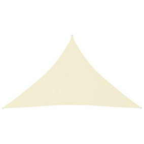 Berkfield Sunshade Sail Oxford Fabric Triangular 2.5x2.5x3.5 m Cream